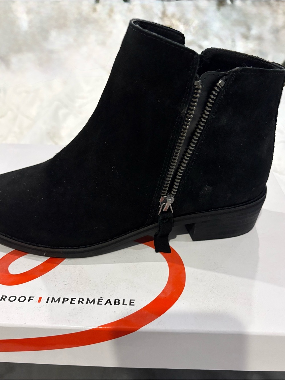 Blondo Black Suede Side-Zip Ankle Booties